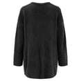 thumbnail image 5 of Kaondbfi Cardigan for Women, Korean Wool Coat Slim Trench Long Coat Fall Winter Elegant Round Neck Straight Korean Coat Mid Long Wool Overcoat Womens Winter Coat, 5 of 5
