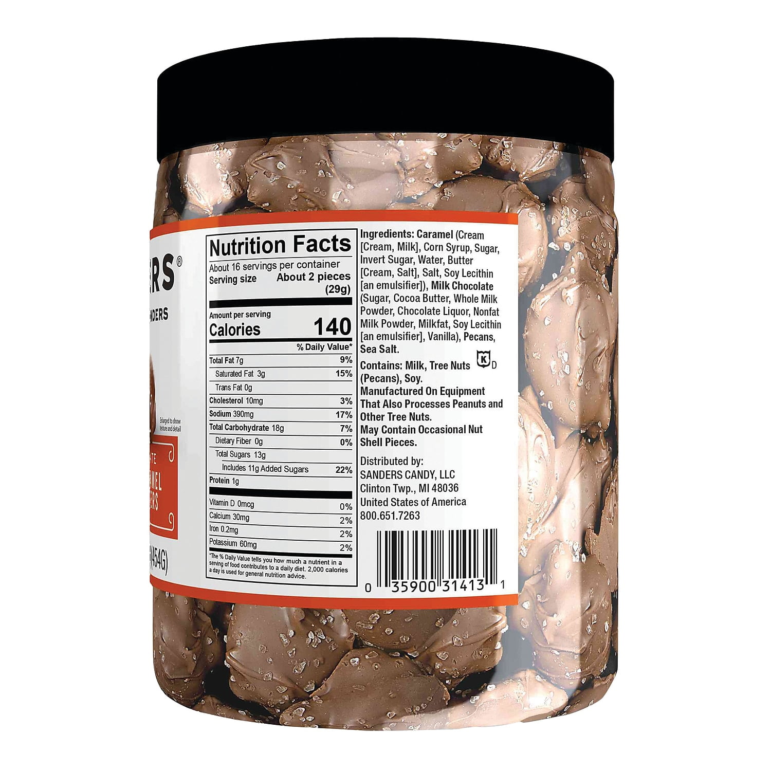 Sanders Small Batch Wonders Milk Chocolate Sea Salt Caramel Pecan