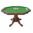 thumbnail image 3 of Blue Wave BG2366 Kingston Walnut 3-in-1 Poker Table with 4 Arm Chairs, 3 of 7