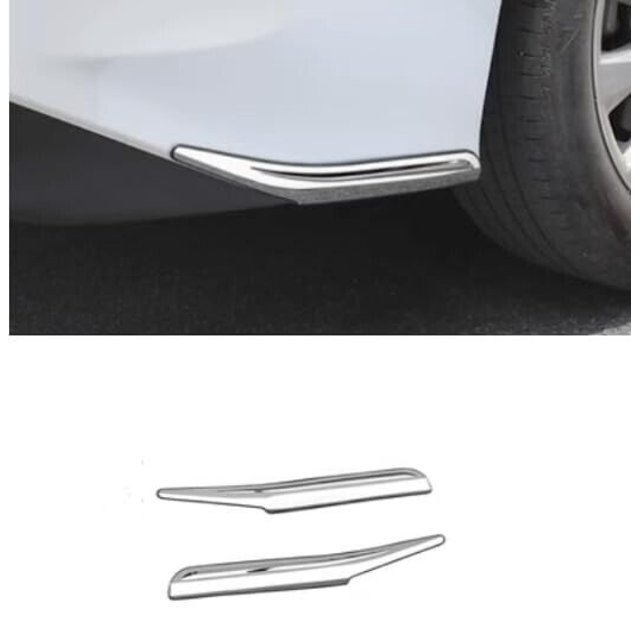 for Toyota for Camry 2018 - 2023 Rear Bumper Corner Lip Cover 2 pcs Silver -