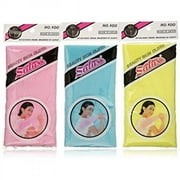 Salux Nylon Japanese Beauty Skin Bath Wash Cloth/towel (3) Blue Yellow and Pink