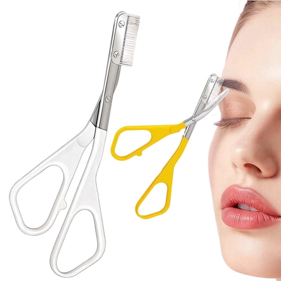 Eyebrow Trimmer Scissor with Comb, 2026 New Eyebrow Scissors for Women, Stainless Steel Precision Eyebrow Cutter Hair Removal Makeup Tool for Women and Men