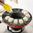 thumbnail image 2 of Stainless Steel Semicircle Steam Rack Drain Oil Filter Rack Kitchen Gadgets 32cm, 2 of 6