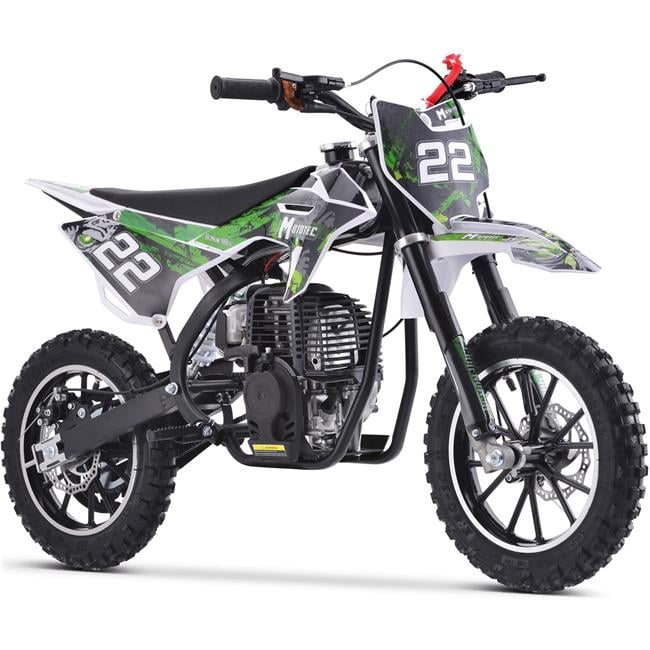 MotoTec 50cc Demon Kids Gas Dirt Bike 2-Stroke Motorcycle Pit Bike Green