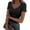 32#Black, variant on Women Short Sleeve V Neck Ribbed Knit Fitted Shirts Basic Tees Tops 2026 Summer Casual T-Shirts Going Out Outfits Light Blue L