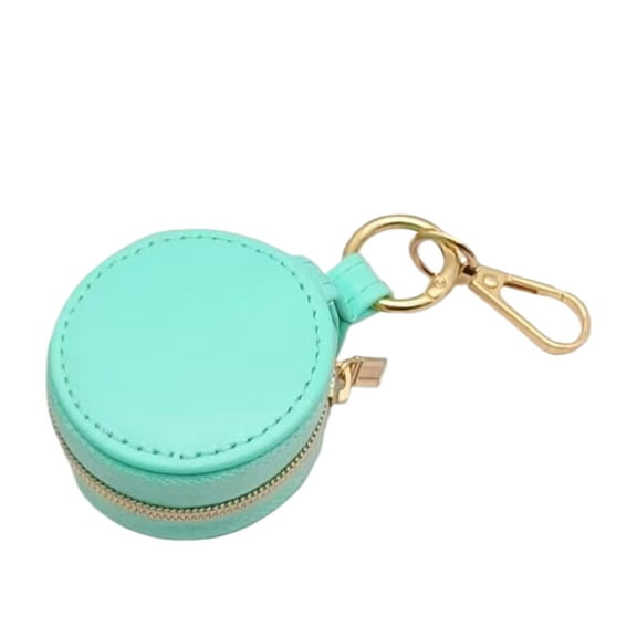 lixuesong Miniature Keychain Jewelry Box Portable Rings Holder Travel Organizers Case Pendant for Women with Soft PU Leather Linin