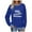 Dark Blue, variant on Fengactive Long Sleeve Letter Printed Shirts for Women Crew Neck Funny Lightweight Graphic Pullover Tops