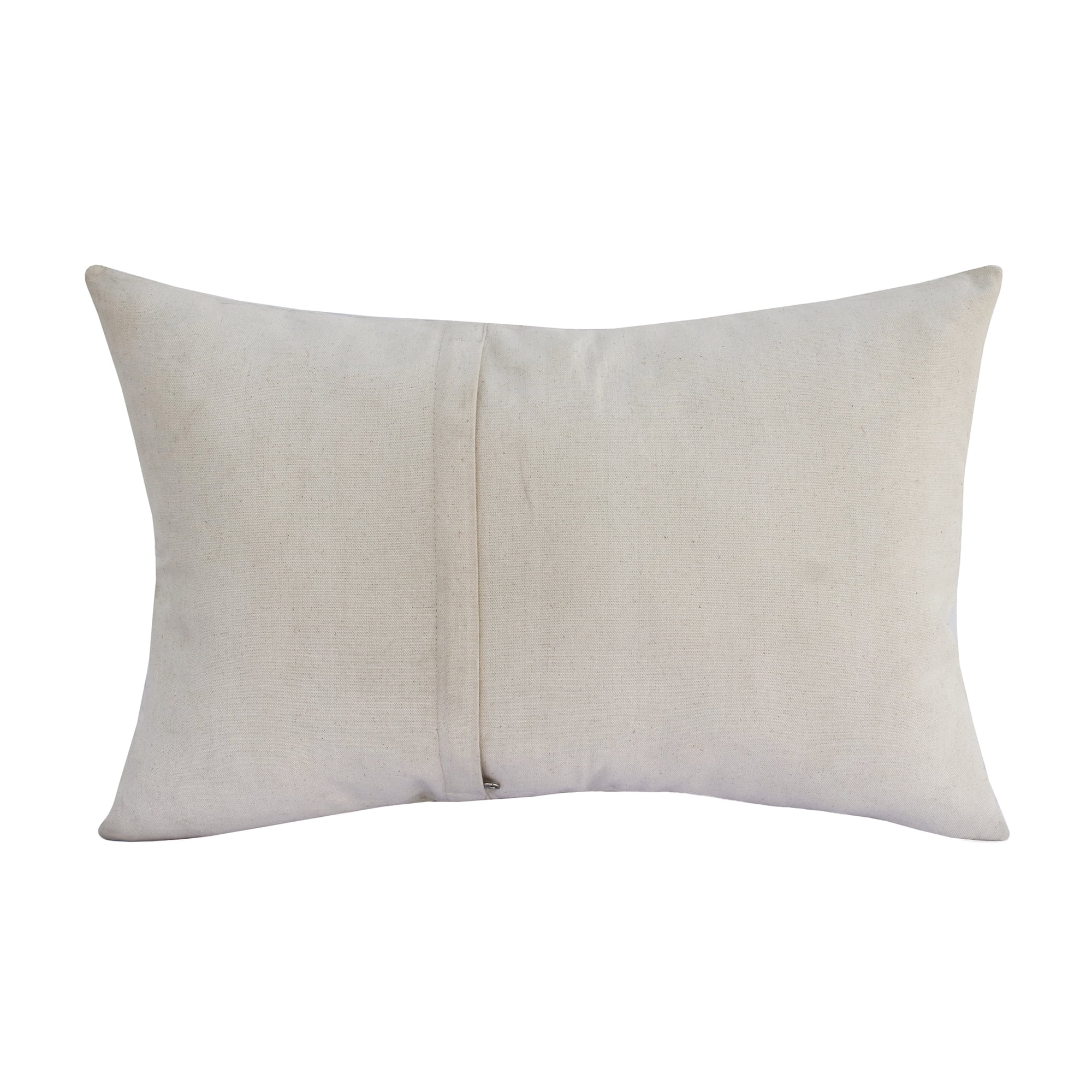 Harlow Hill Brody 16" x 24" Ivory Patchwork Wool and Faux Leather Adult Decorative Throw Pillow Cover