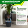 thumbnail image 4 of Set of 2 Tall Self-Watering Planters - 21.7" Large Round Flower Pots for Outdoor/Indoor Use, Built-In Drainage, Removable Liners, Water Level Monitor - Patio, Porch, Garden, Home, 4 of 9