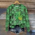 thumbnail image 5 of Womens Fall Sweatshirts Green Sequin Pattern Long Sleeve Womens Activewear,Green-3,3XL, 5 of 6