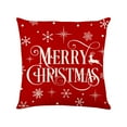 thumbnail image 2 of Honeeladyy 1 PC Polyester Christmas Pillow Case – Soft Fade-Resistant Machine Washable Pillow Cover with Hidden Zipper for Holiday Home Decor, 17.72"x17.72", 2 of 6