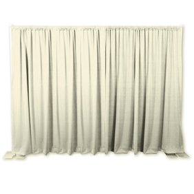 Balsacircle White 20 Ft X 10 Ft Raised Ruffles Backdrop Curtain
