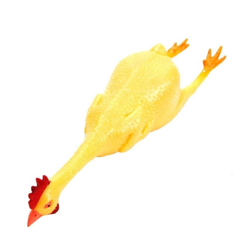 new Stretchy Rubber Yellow Chicken (8 Inch) Stress Toy