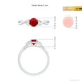 thumbnail image 5 of ANGARA Natural Nature Inspired Ruby Crossover Engagement Ring with Leaf Motifs in 14K White Gold for Women (Size-5mm) | July Birthstone, Anniversary, Jewelry Gift for Women | Natural Ruby Ring, 5 of 9