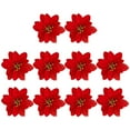 thumbnail image 1 of 10 piezas de flores artificiales de Navidad, decoración de simulación de flores para fiesta de Navidad, 1 of 4