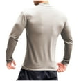 thumbnail image 3 of Mlzmgr Shirts for Men High Neck Long Sleeve Spandex Fitness Shirts Athletic Casual Tops for Men, 3 of 4