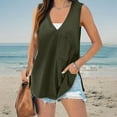 thumbnail image 5 of Diufon Sleeveless Tank Tops for Women Summer Casual V Neck Blouses Workout Yoga Loose Shirts with Pockets, 5 of 9