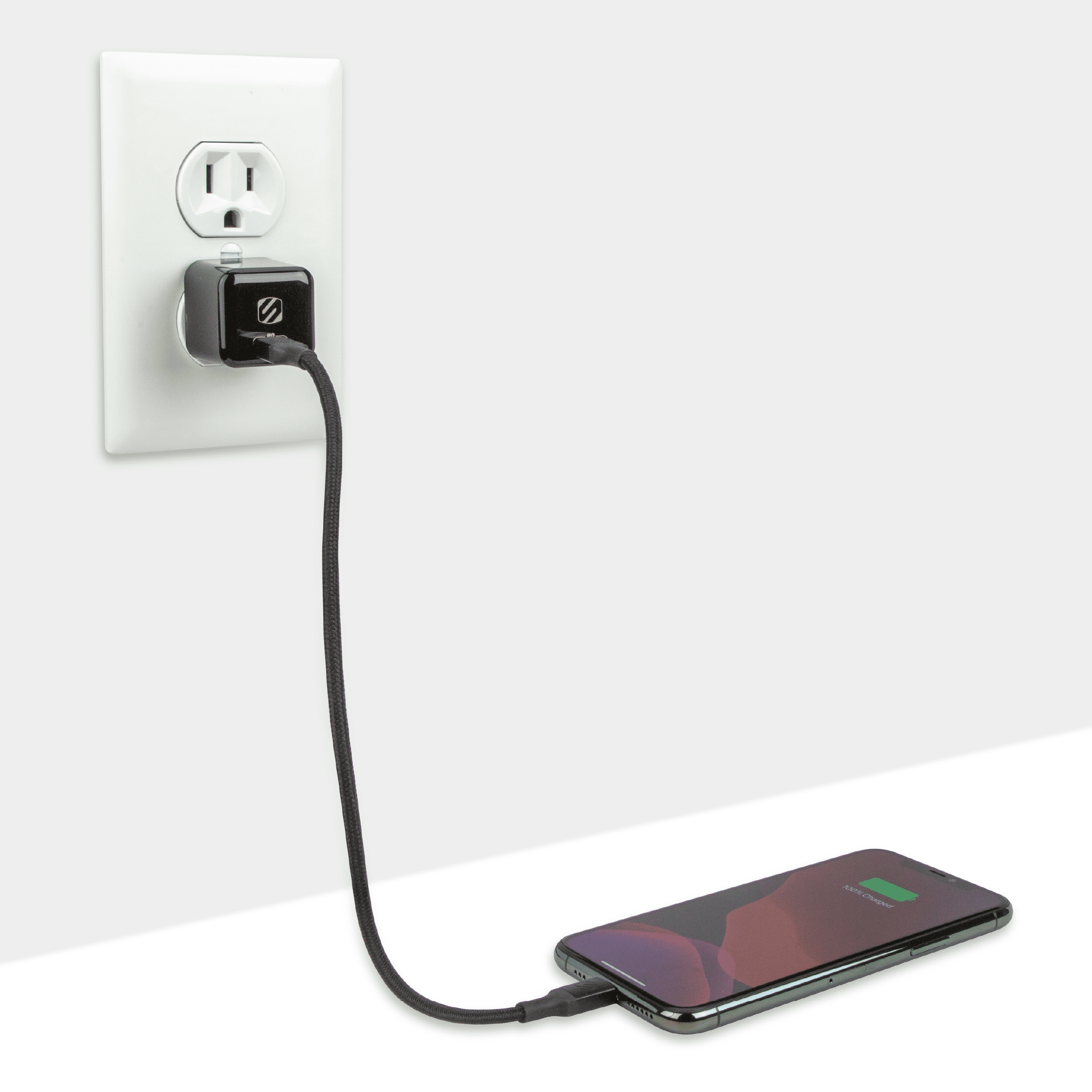 Scosche HPDC8M-SP PowerVolt 18W Mini Cube USB-C Fast Charger - Black