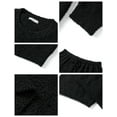 thumbnail image 6 of UVN Winter Pajama for Women Sweater Set Ladies Crewneck Tops and Long Pants Warm 2 Piece Loungewear, 6 of 10
