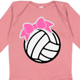 thumbnail image 4 of Inktastic Volleyball with Pink Bow Boys or Girls Long Sleeve Baby Bodysuit, 4 of 5