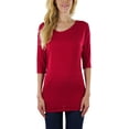 thumbnail image 2 of ToBeInStyle Women's Side Shirred Button at Shoulder Top, 2 of 7