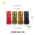 thumbnail image 3 of Ceramic Hawaiian Tiki Glasses Set of 4 (13.4 oz), 3 of 6