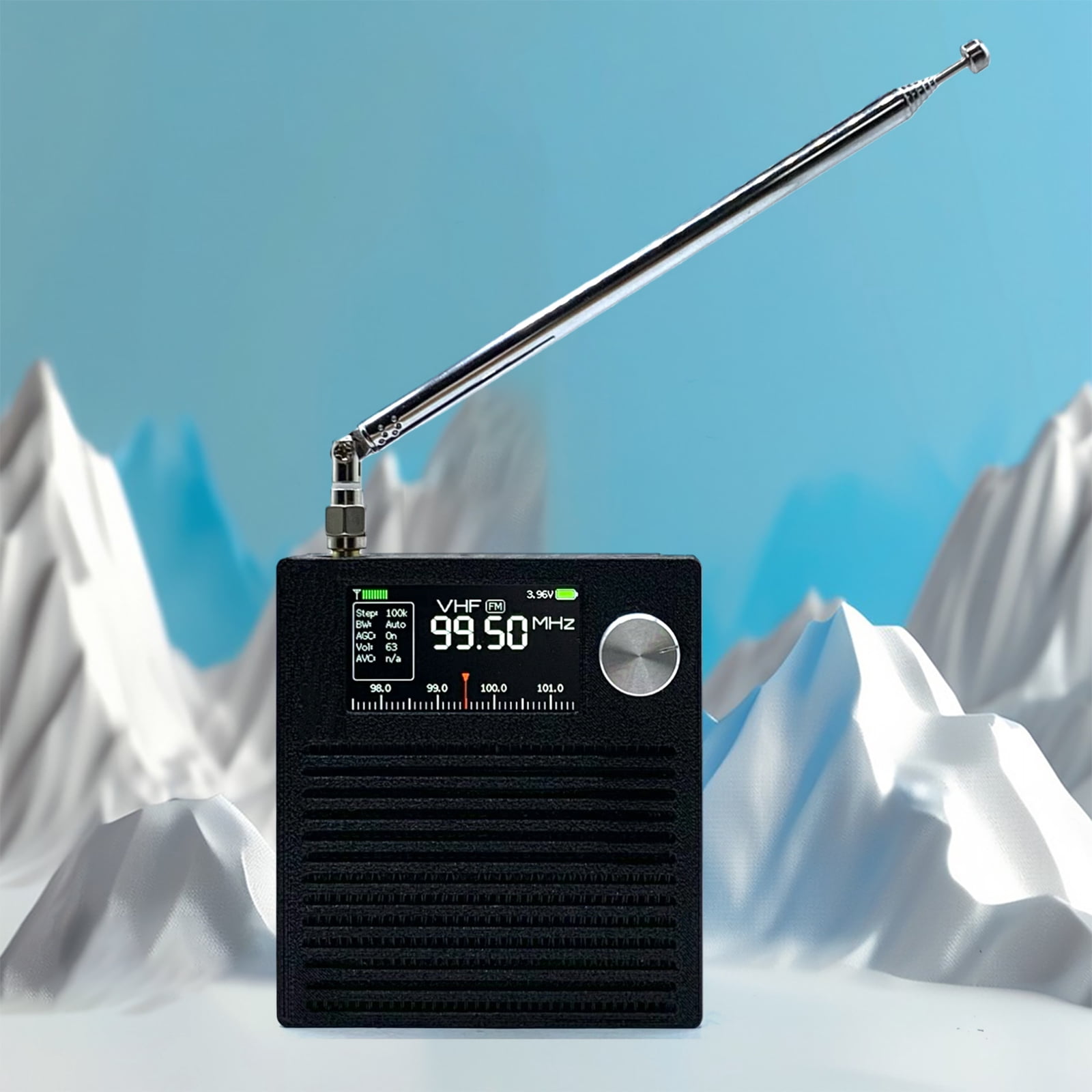 HUISZJ Portable Pocket Radio, 3000Mah Battery Earphone Amplifier Circuit with Antenna, Mini Pocket Radio for Outdoor Jogging Emergency