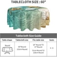 thumbnail image 4 of Beach Starfish Shell Round Tablecloth Washable Reusable Decoration Table Cover for Kitchen Party 60", 4 of 6