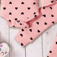 thumbnail image 6 of NOLDARES Infant Baby Girls Outfit Sets Ruffle Long Sleeves Romper Tops Bowknot Pants with Headband 3pcs Baby Girls Pant Sets,Pink,3-6 M, 6 of 6