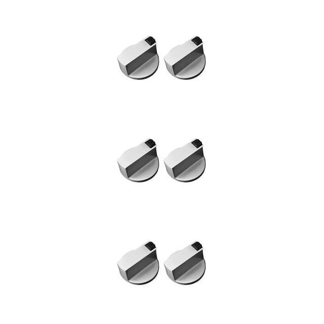VONKY 2 PCS Metal 6/8mm Universal Silver Stove Control Knobs Adaptors Oven Switch Cooking Control Locks Useful Type 2 6mm 3Set