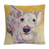 Scooter' Animals Pets Painting Bold By Pat Saunders-White 16 X 16 Decorative Throw Pillow