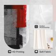 thumbnail image 2 of Abstract Window Curtains for Bedroom 42 x 63 Inch Rod Pocket Red and Black Grey Modern Dark Gray White Geometric Mens Boy Teen Art Aesthetic Living Room Treatment Set of 2 Curtain Panels Drapes, 2 of 6