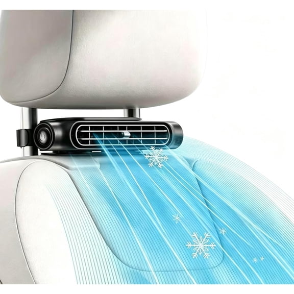 Portable Air Conditioners for Car, 3-Speed Quiet USB Backseat Cooling Fan for Driver and Passenger, Portable Headrest Neck Air Vent Accessories for Rear Facing Position