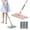 pink, variant on Flat Mop with Stainless Steel Handle, 360 Rotatable Adjustable Cleaning Mop, Includes 4 Reusable Washable Microfiber Pads for Home Floor Cleaning