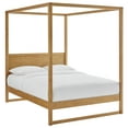 thumbnail image 5 of Platform Bed Frame, King, Oak Brown, Wood, Hotel Bedroom, Modern Contemporary, HB38245, 5 of 10
