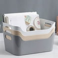 thumbnail image 4 of Storage Box - And Plastic Storage Cosmetics Organizer Basket PP Basket To Carry Plastic Cosmetics Organizer Box white, 4 of 8