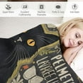 thumbnail image 3 of ONETECH Cute Cat Blanket, Flannel Blanket is Soft and Comfortable, Cat Blanket is The Best Gift for Corgi Lovers,Women,Family,Friends,Black Cat Blanket for Nap Sofa Home Decoration, 3 of 6