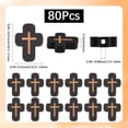thumbnail image 2 of 1 caja de 80 cuentas de madera, dijes de Pascua, pequeño crucifijo negro, mini crucifijos, separadores., 2 of 9