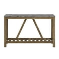 Manor Park Modern Farmhouse Entryway Table, Dark Concrete/Rustic Oak