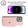 thumbnail image 4 of Allytech iPhone 14 Pro Max Case Wallet with Shoulder Strap, Luxury Back Cover for Girls Women PU Leather Shockproof Cards Holder Stand Magnetic Closure Phone Case for Apple iPhone 14 Pro Max,Pink, 4 of 9