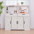 thumbnail image 7 of Walsport 47'' Coffee Bar Cabinet - Farmhouse Sideboard Buffet Cabinet with Storage - Kitchen Pantry Storage Cabinet with Doors and Shelves for Dining Room, Living Room, Kitchen (White)), 7 of 7