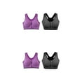 thumbnail image 3 of Guardoinrt 2x Ajouter du Style à la Routine de Remise en Forme Large Gamme de Soutiens-Gorge de Sport Colorés Gris Large + Violet M 2Set, 3 of 6