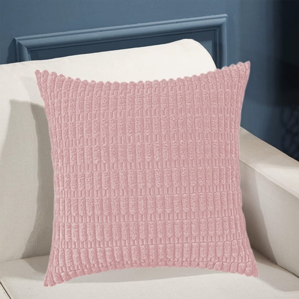Funda de cojín de flores de lana de cordero sintética, 40 x 40 cm, suave poliéster, decorativa para sofá, sala de estar, dormitorio
