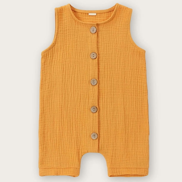 Mono de bebé de color liso, mono de verano para recién nacidos, pelele para niños