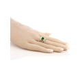 thumbnail image 3 of Gem Stone King 3.03 Ct Oval Green Simulated Emerald 18K Yellow Gold Plated Silver Ring, 3 of 3