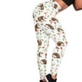 thumbnail image 4 of DISNIMO Hedgehog Mushroom Printed High Waisted Workout Leggings for Women, Yoga Pants Leggings Tummy Control Workout Yoga Pants for Sport, White, XS, 4 of 6