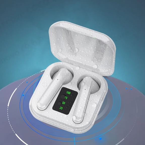 Noise Cancelling Headphones Bluetooth 5.2 Earphones Digital Display Charging Box Wireless Headphone Stereo Sports Earbuds Headsets With Microphone Waterproof Earplugs