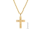 thumbnail image 2 of Gold Plated Polished Cross Pendant Necklace, 2 of 2