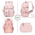 thumbnail image 3 of Mochila KIDNUO para niñas, portátil, 15.6 pulgadas, mochila escolar, rosa, 3 of 7