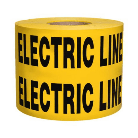 Presco Underground Non-Detectable Tape: 6 in. x 1000 ft. (Yellow with Black "CAUTION BURIED ELECTRICAL LINES BELOW" printing)